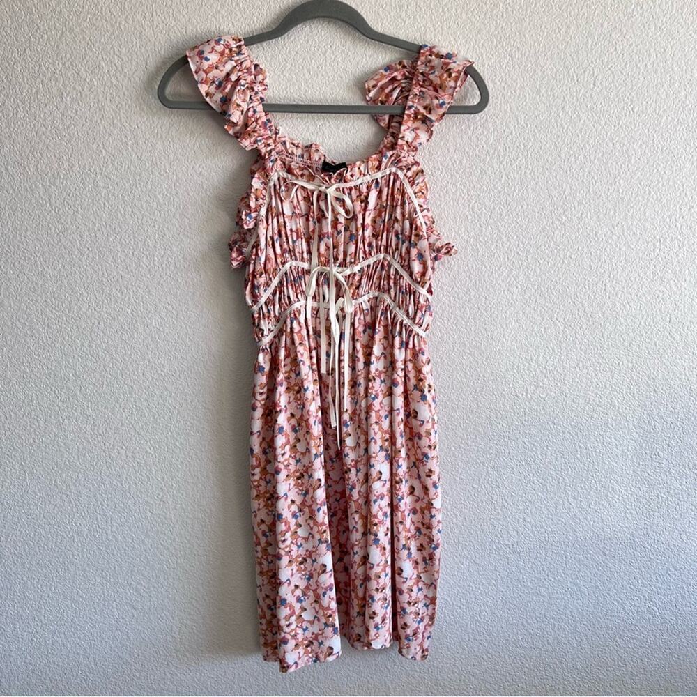 NWT Ever After Blush Floral‎ Pattern Dress Bows Fairy Coquette Girl